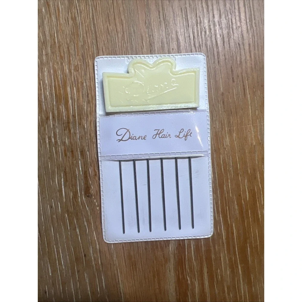 Vintage Diane Hair Lift  Metal Pick Yellow Plastic in Original Carry Case 4
